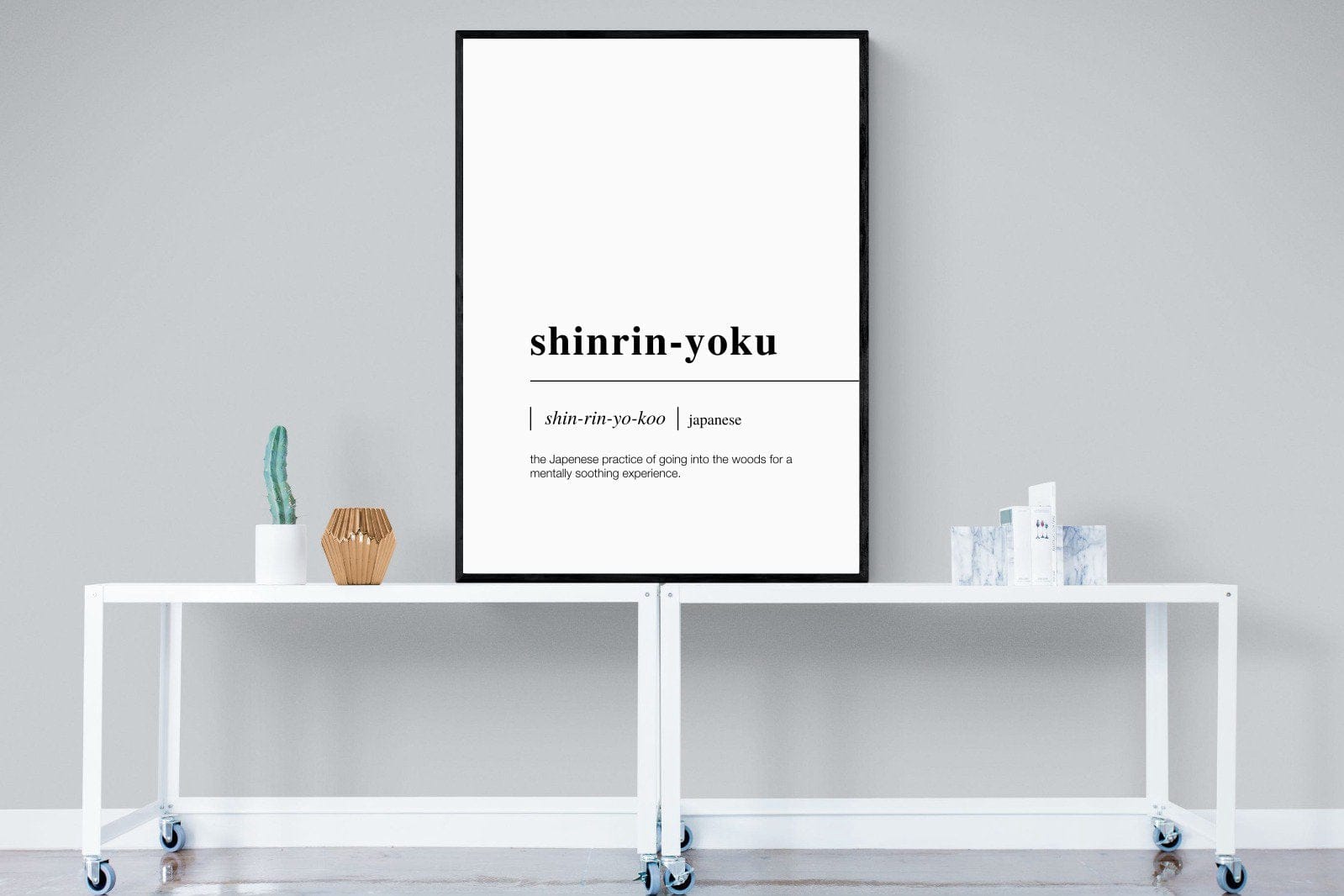 Shinrin-Yoku-Wall_Art-90 x 120cm-Mounted Canvas-Black-Pixalot