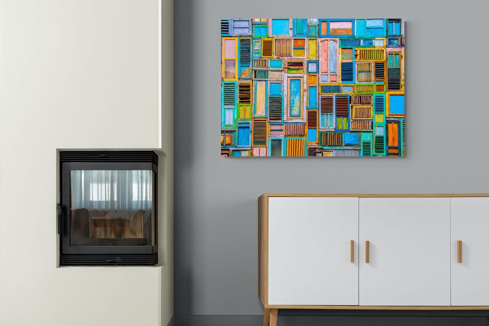 Shut the Door-Wall_Art-100 x 75cm-Mounted Canvas-No Frame-Pixalot