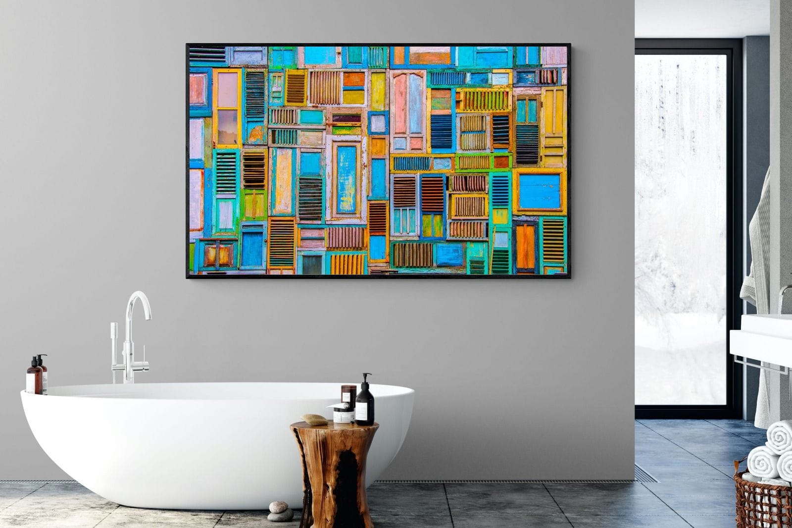 Shut the Door-Wall_Art-180 x 110cm-Mounted Canvas-Black-Pixalot