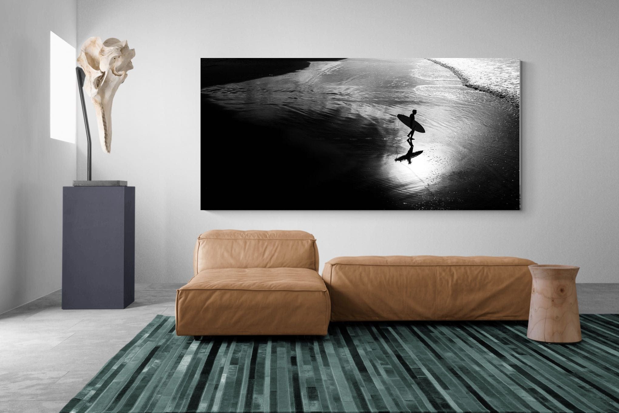 Silhouetted Surfer-Wall_Art-Pixalot
