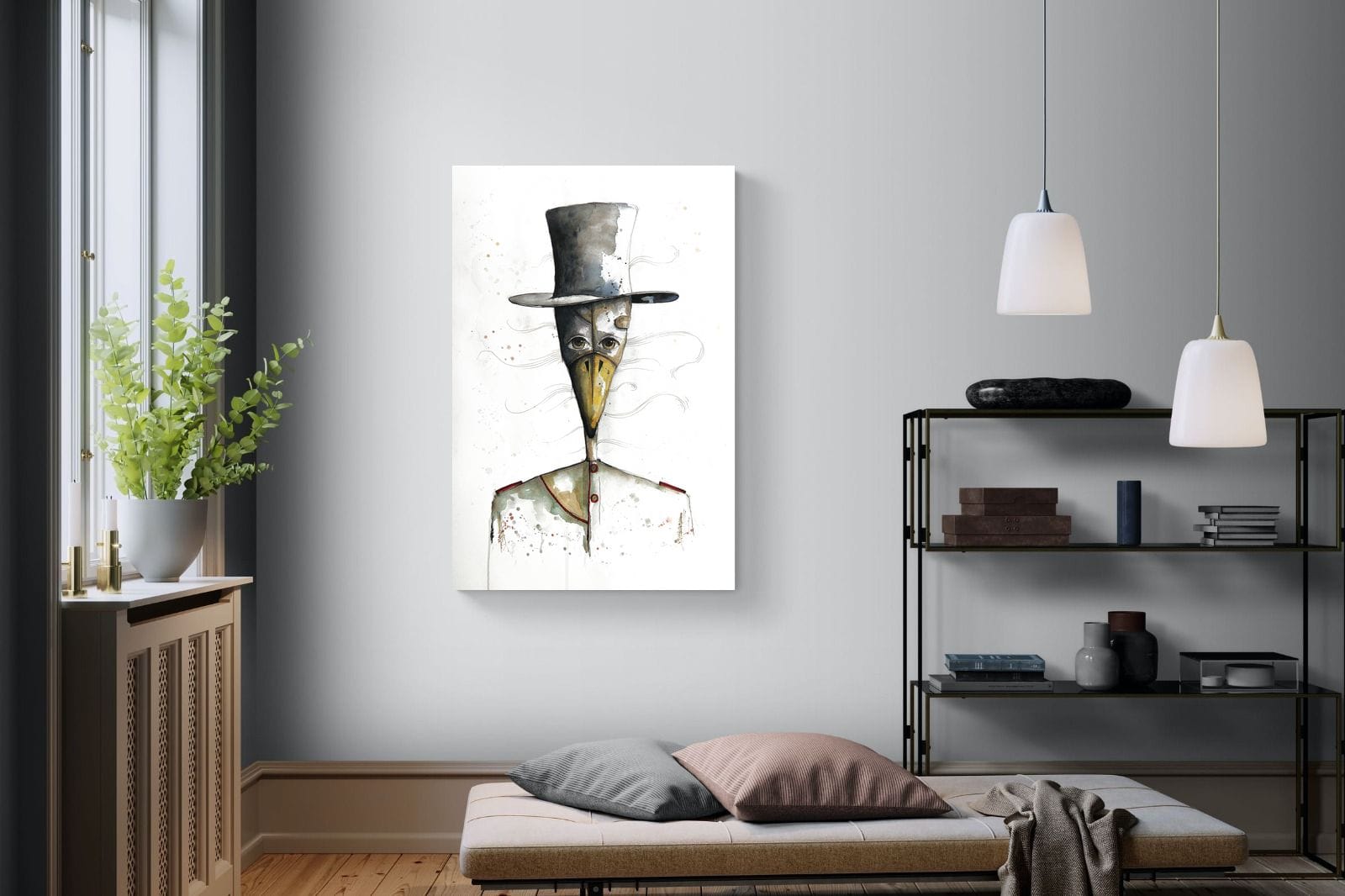 Sir Duck-Wall_Art-100 x 150cm-Mounted Canvas-No Frame-Pixalot