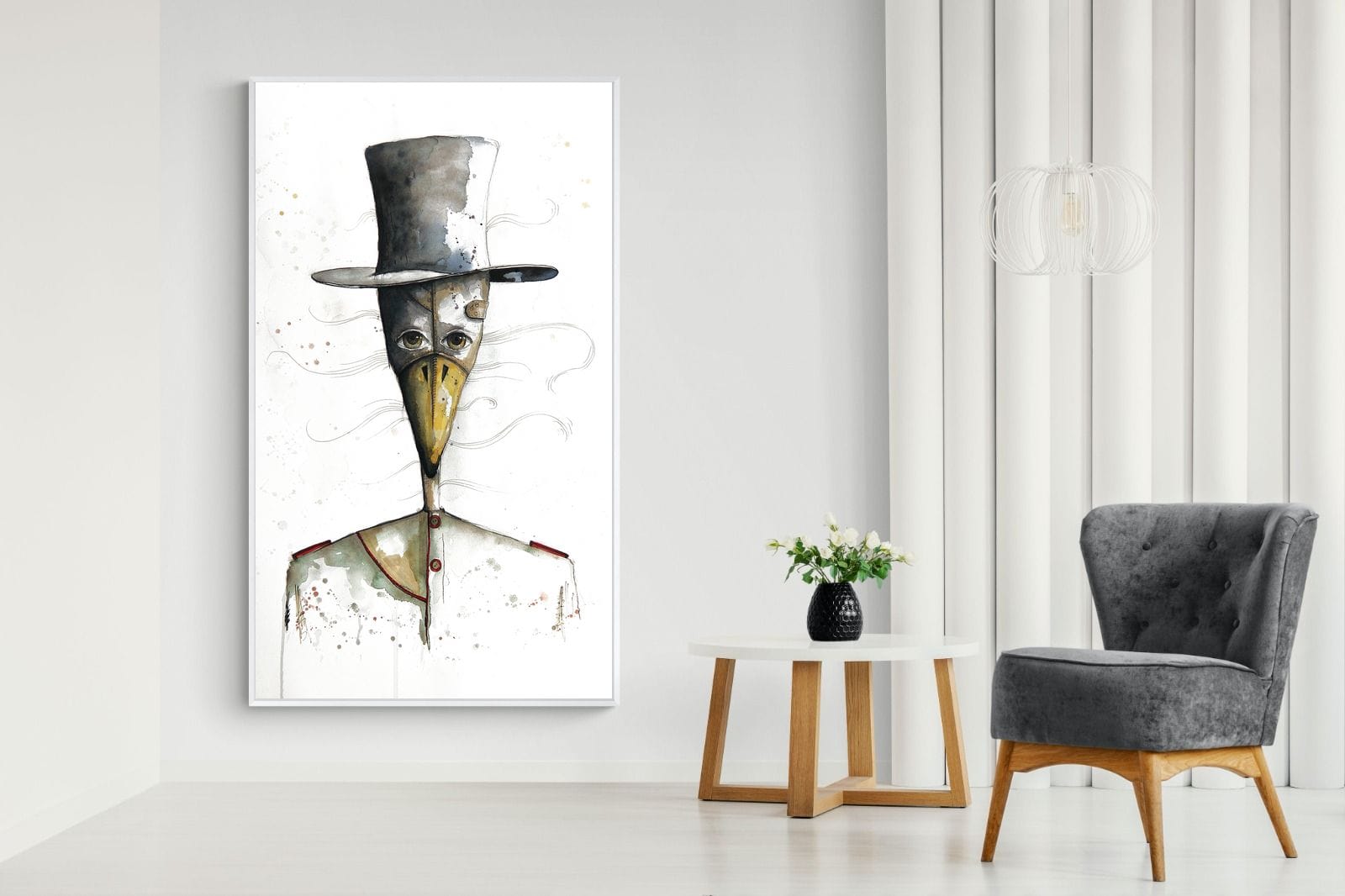 Sir Duck-Wall_Art-130 x 220cm-Mounted Canvas-White-Pixalot