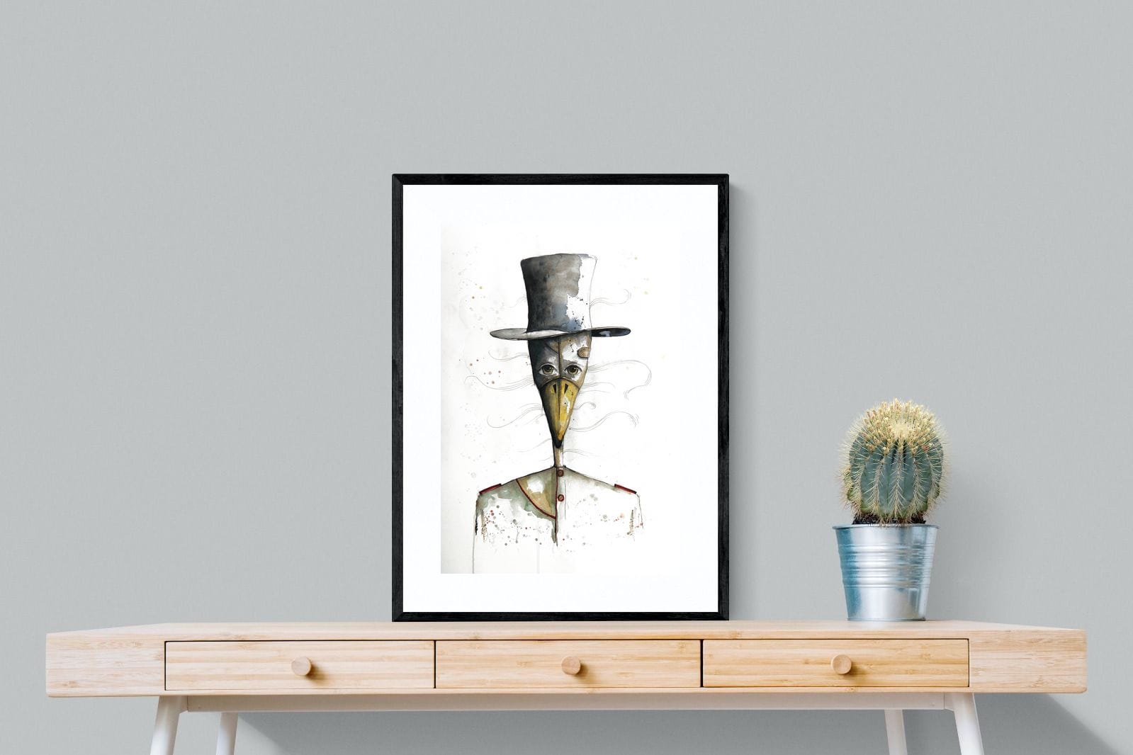 Sir Duck-Wall_Art-60 x 80cm-Framed Print-Black-Pixalot
