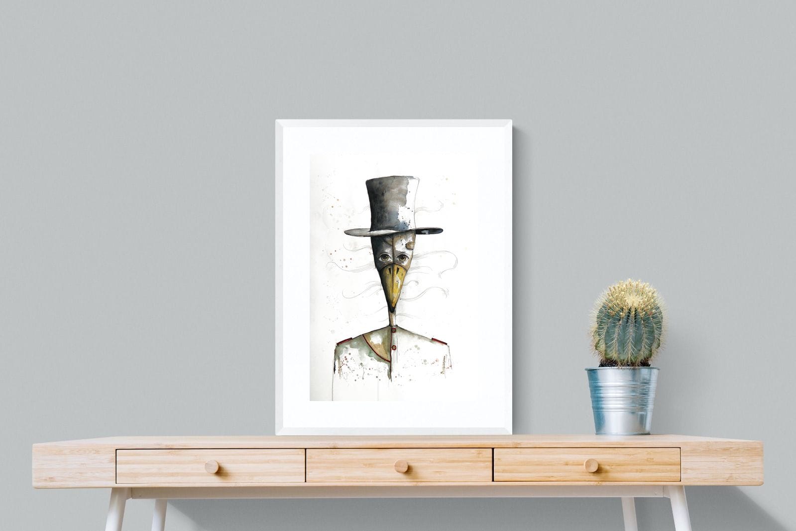 Sir Duck-Wall_Art-60 x 80cm-Framed Print-White-Pixalot