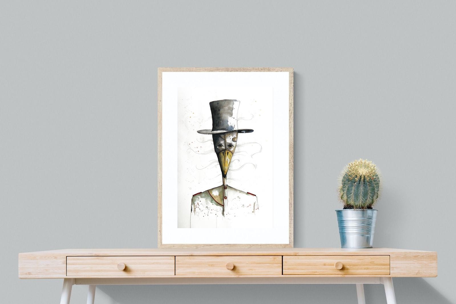 Sir Duck-Wall_Art-60 x 80cm-Framed Print-Wood-Pixalot