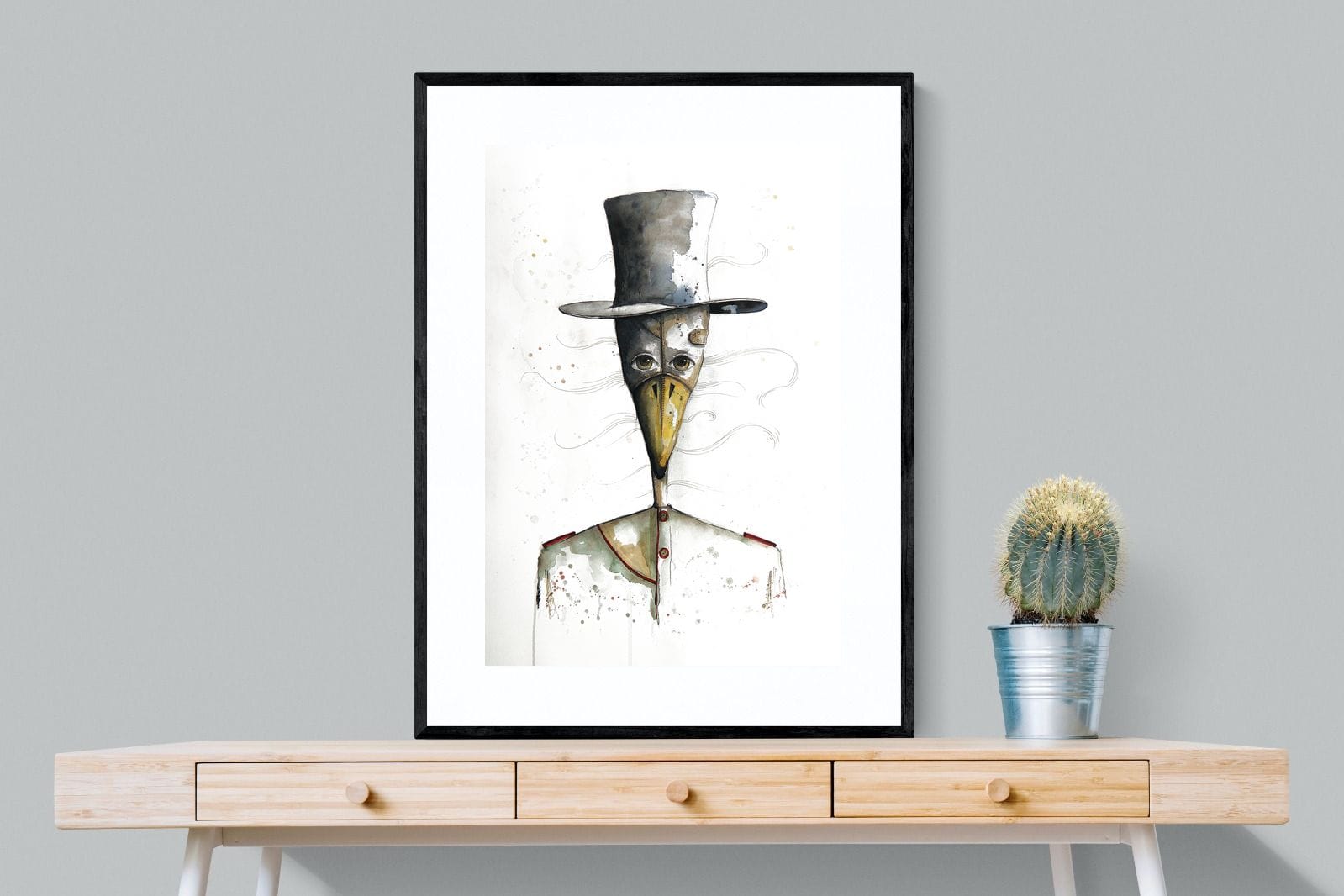 Sir Duck-Wall_Art-75 x 100cm-Framed Print-Black-Pixalot