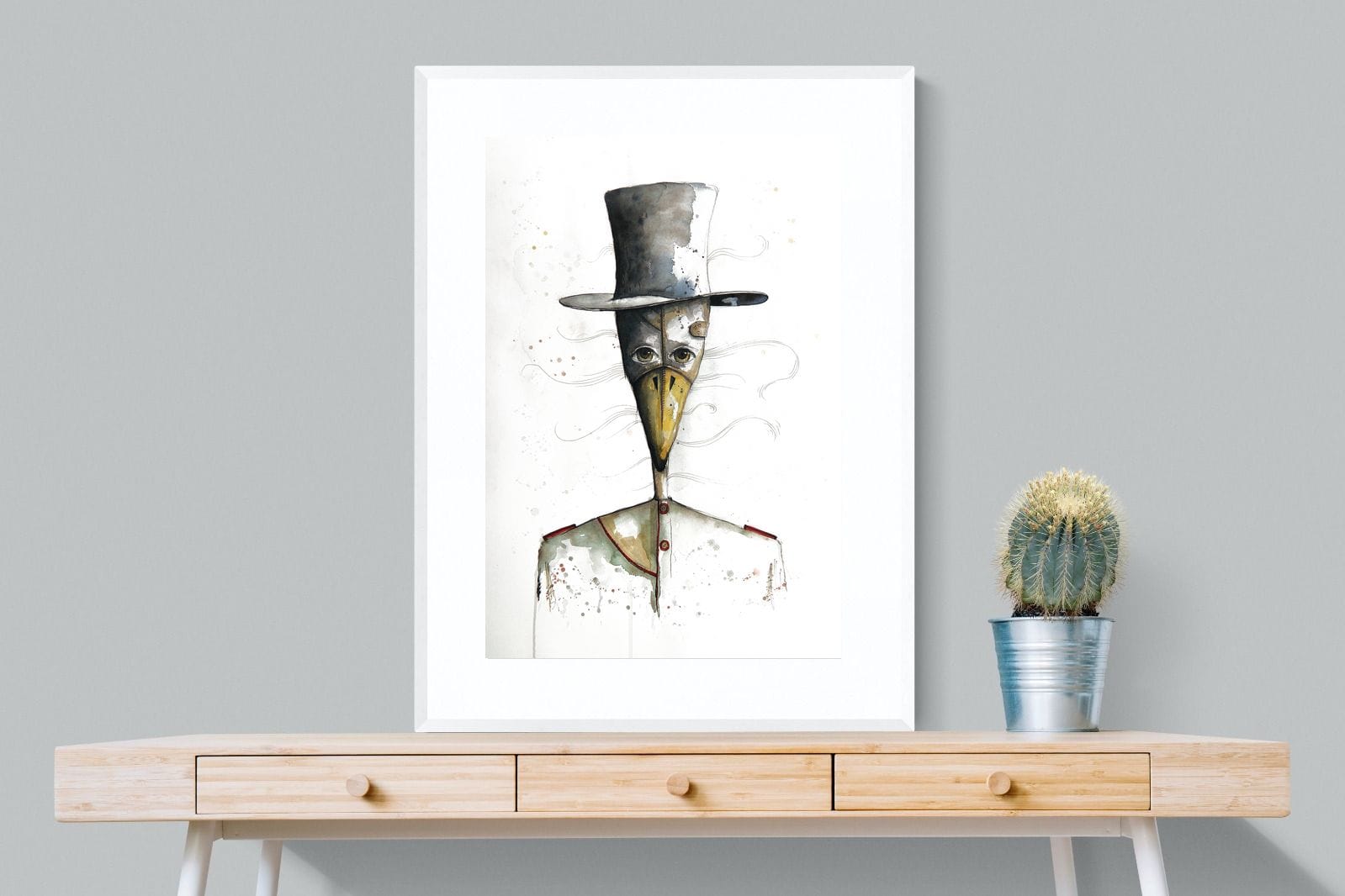 Sir Duck-Wall_Art-75 x 100cm-Framed Print-White-Pixalot