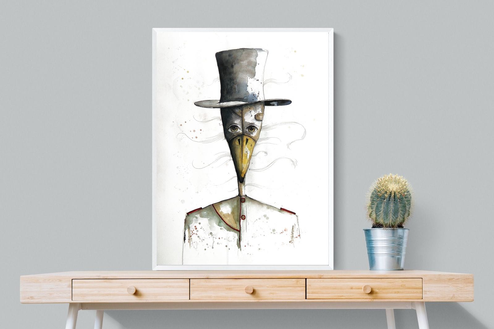Sir Duck-Wall_Art-75 x 100cm-Mounted Canvas-White-Pixalot