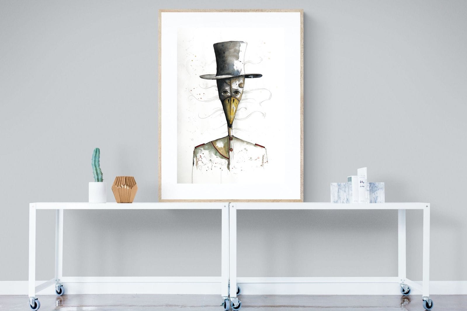Sir Duck-Wall_Art-90 x 120cm-Framed Print-Wood-Pixalot