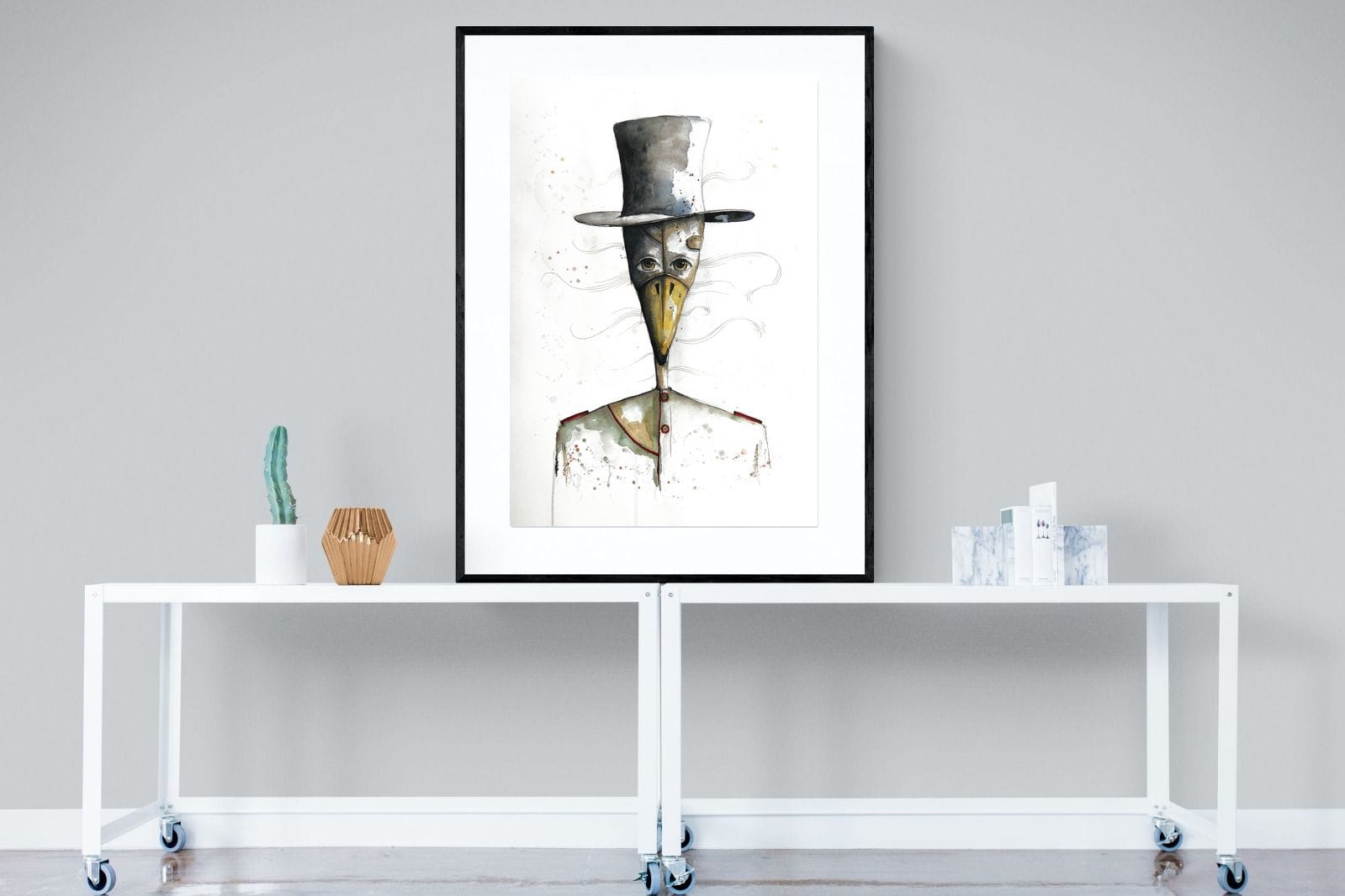 Sir Duck-Wall_Art-90 x 120cm-Framed Print-Black-Pixalot