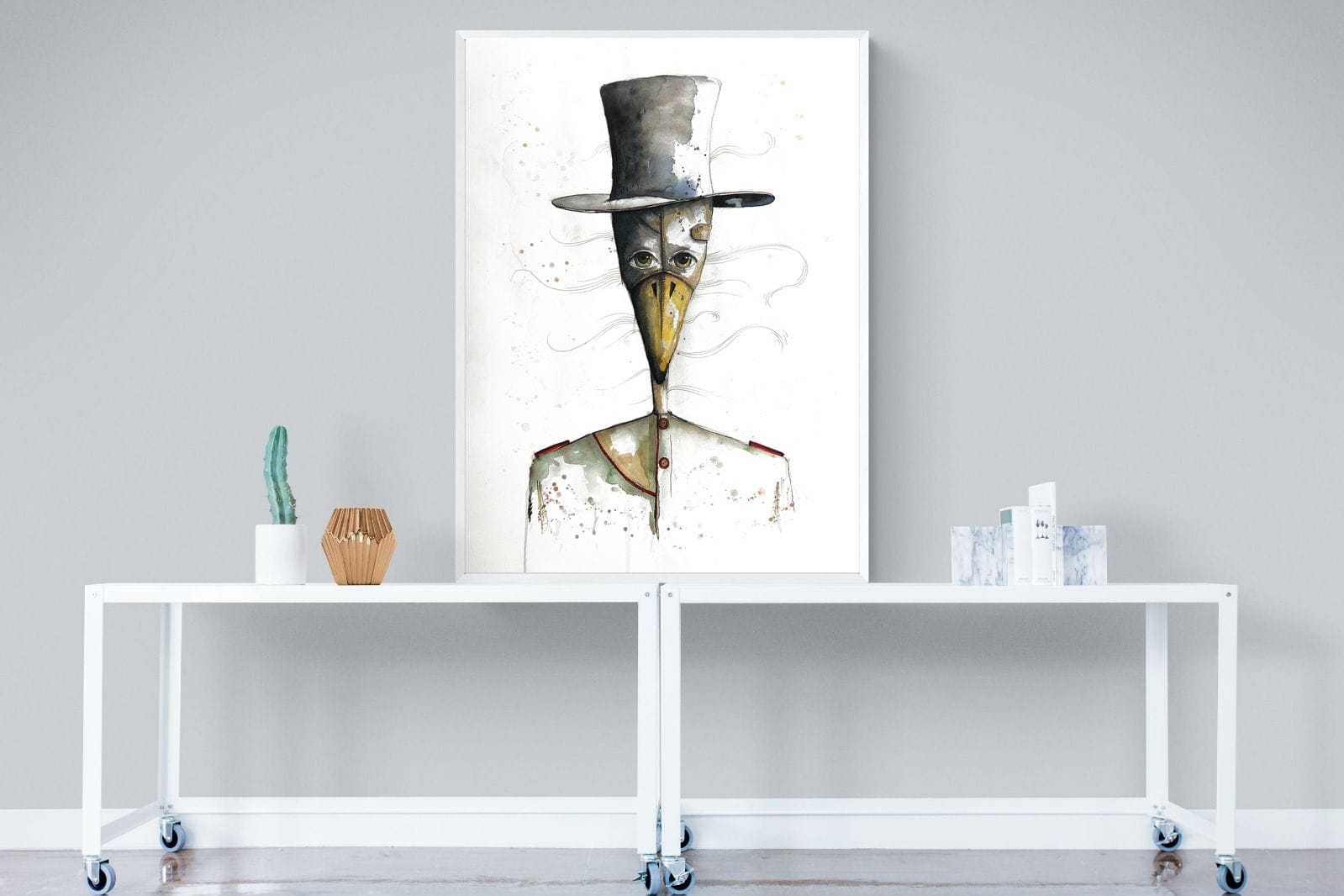 Sir Duck-Wall_Art-90 x 120cm-Mounted Canvas-White-Pixalot