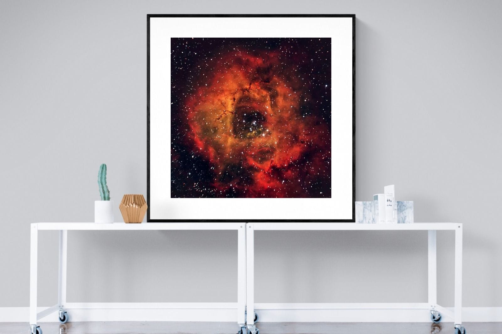 Sky Rose-Wall_Art-120 x 120cm-Framed Print-Black-Pixalot