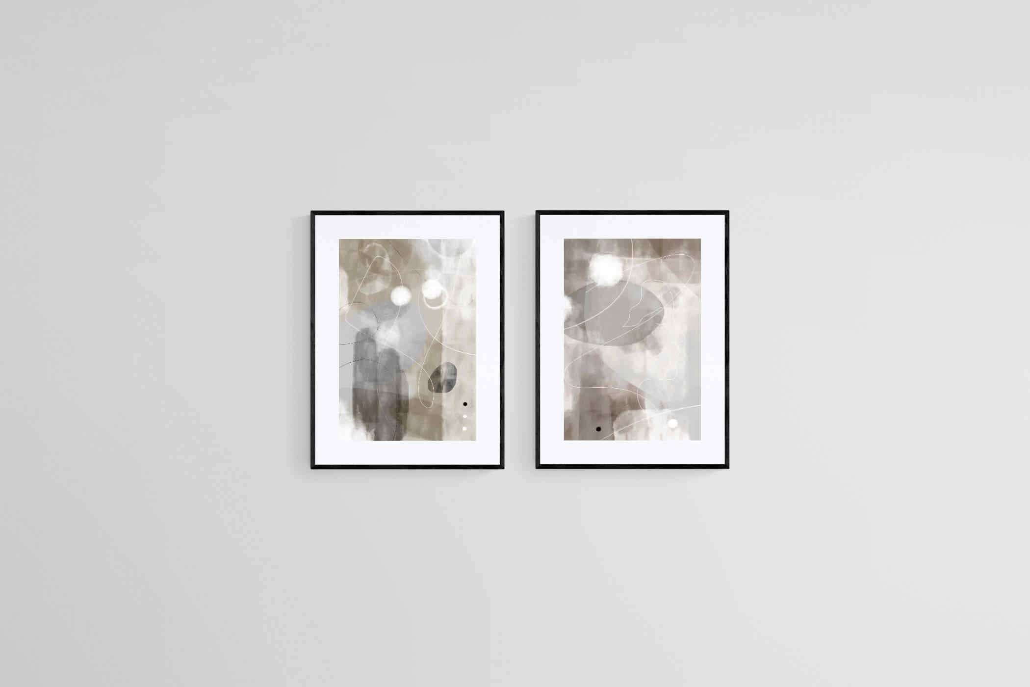 Softly Set-Wall_Art-45 x 60cm (x2)-Framed Print-Black-Pixalot