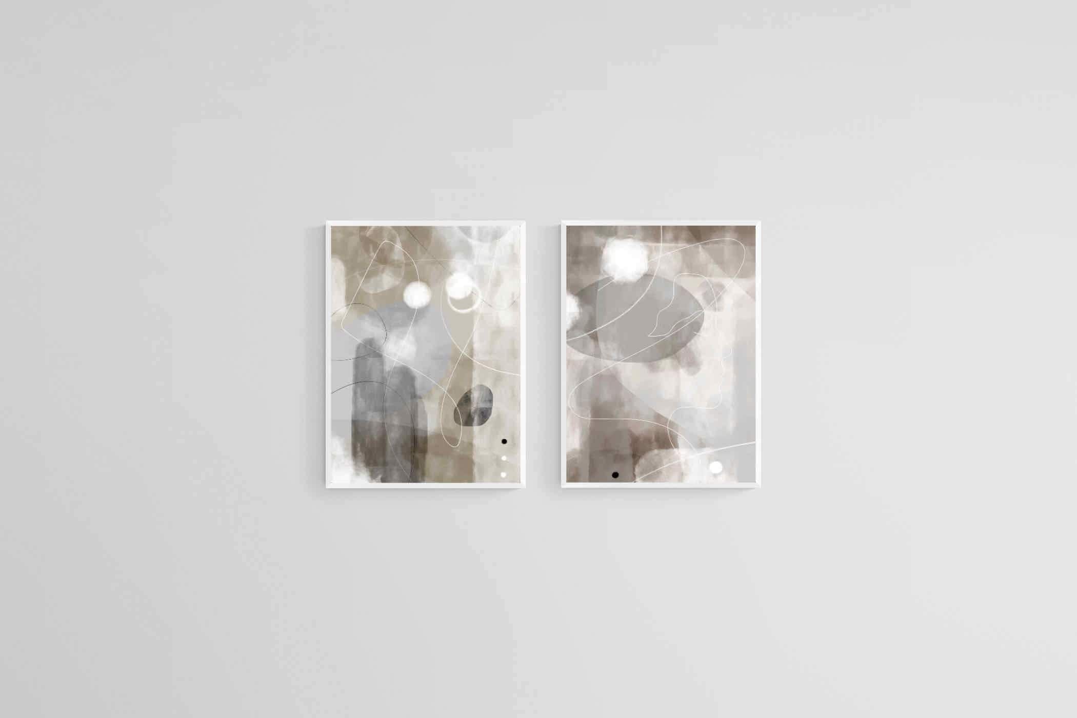 Softly Set-Wall_Art-45 x 60cm (x2)-Mounted Canvas-White-Pixalot