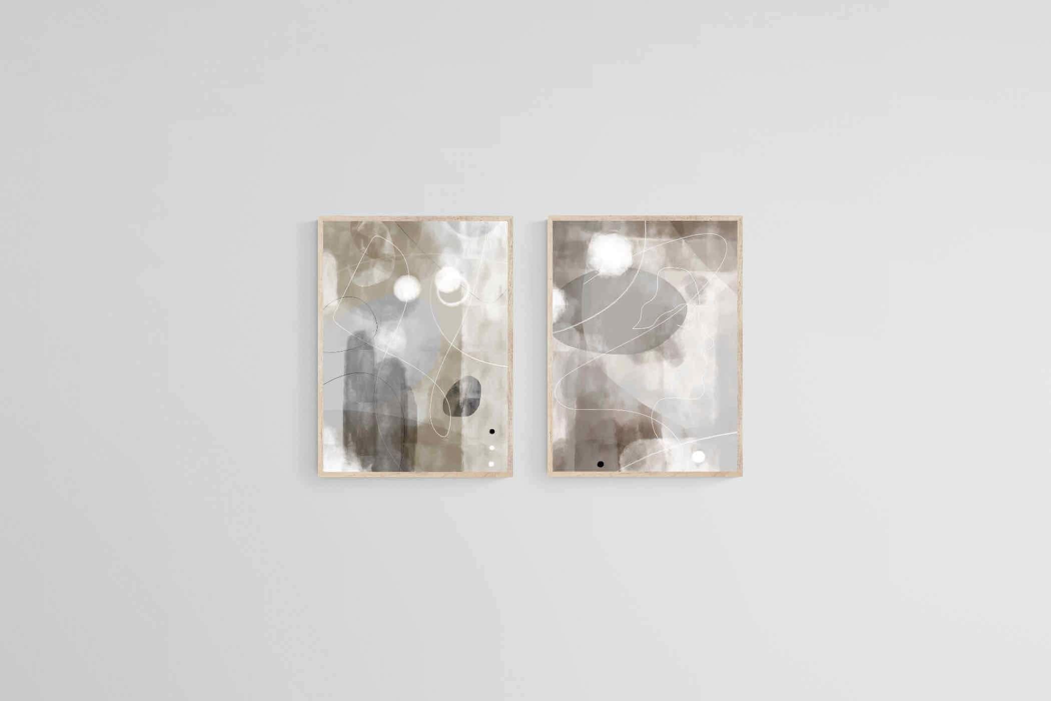 Softly Set-Wall_Art-45 x 60cm (x2)-Mounted Canvas-Wood-Pixalot