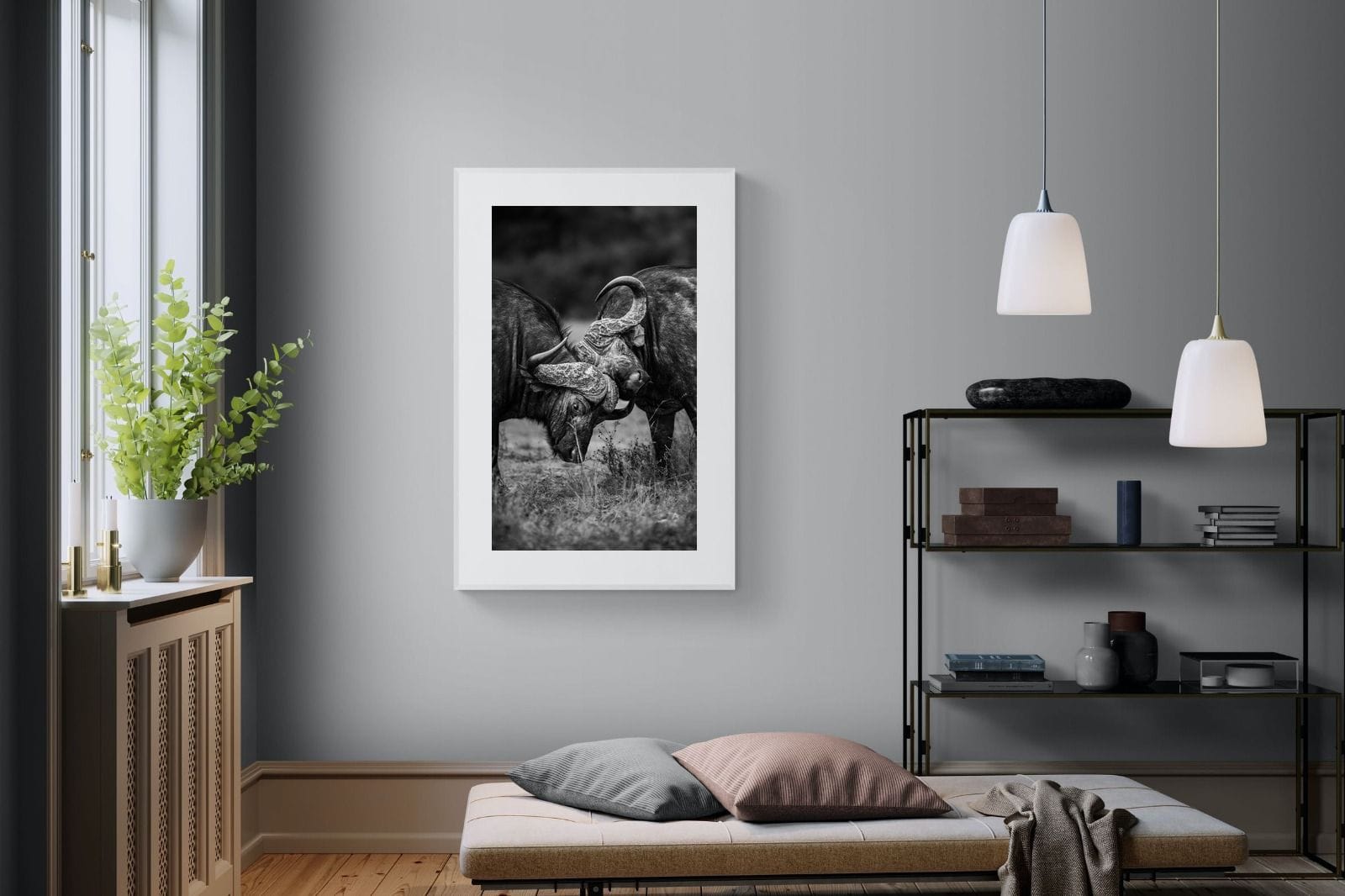 Sparring-Wall_Art-100 x 150cm-Framed Print-White-Pixalot
