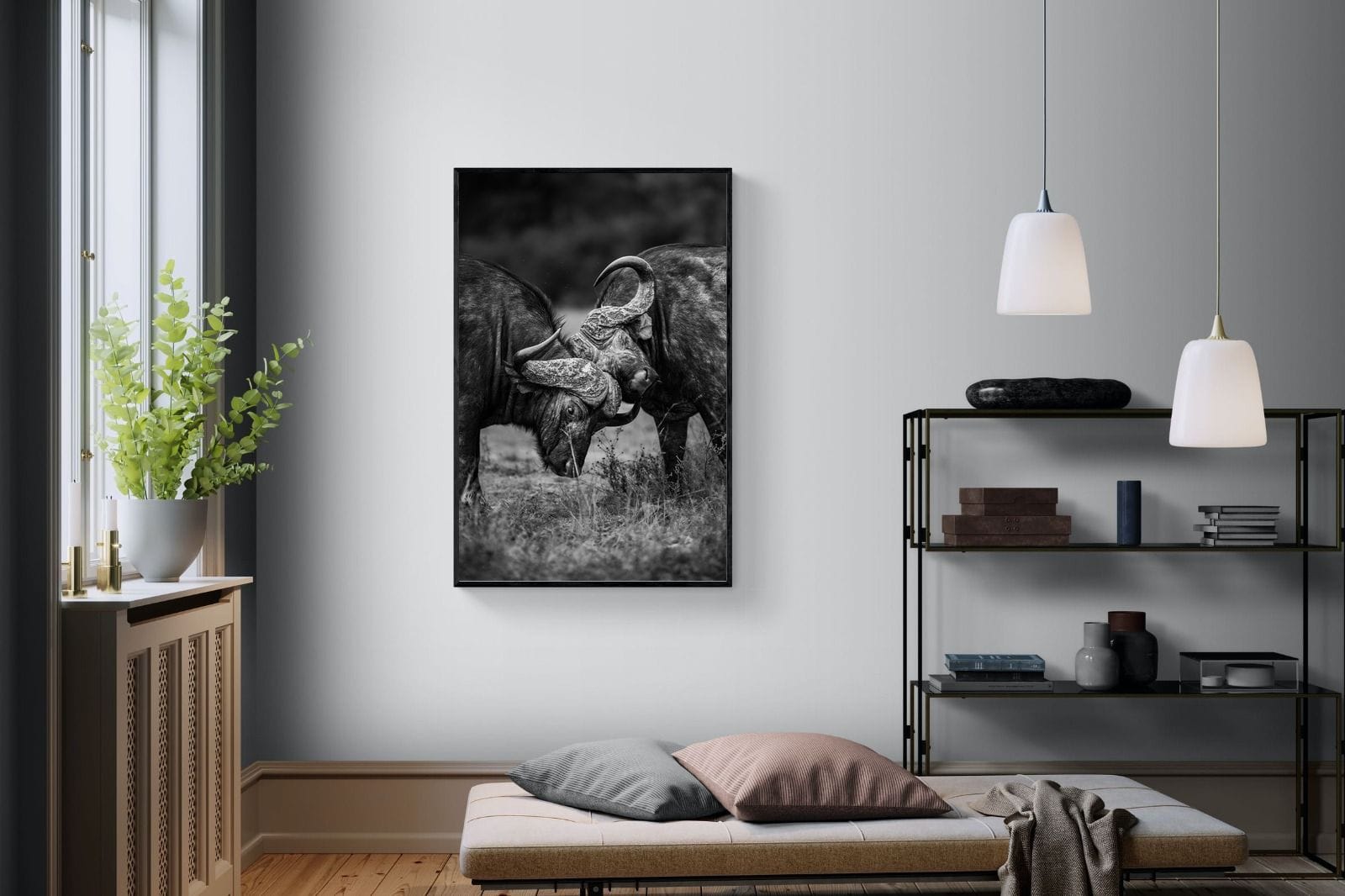 Sparring-Wall_Art-100 x 150cm-Mounted Canvas-Black-Pixalot