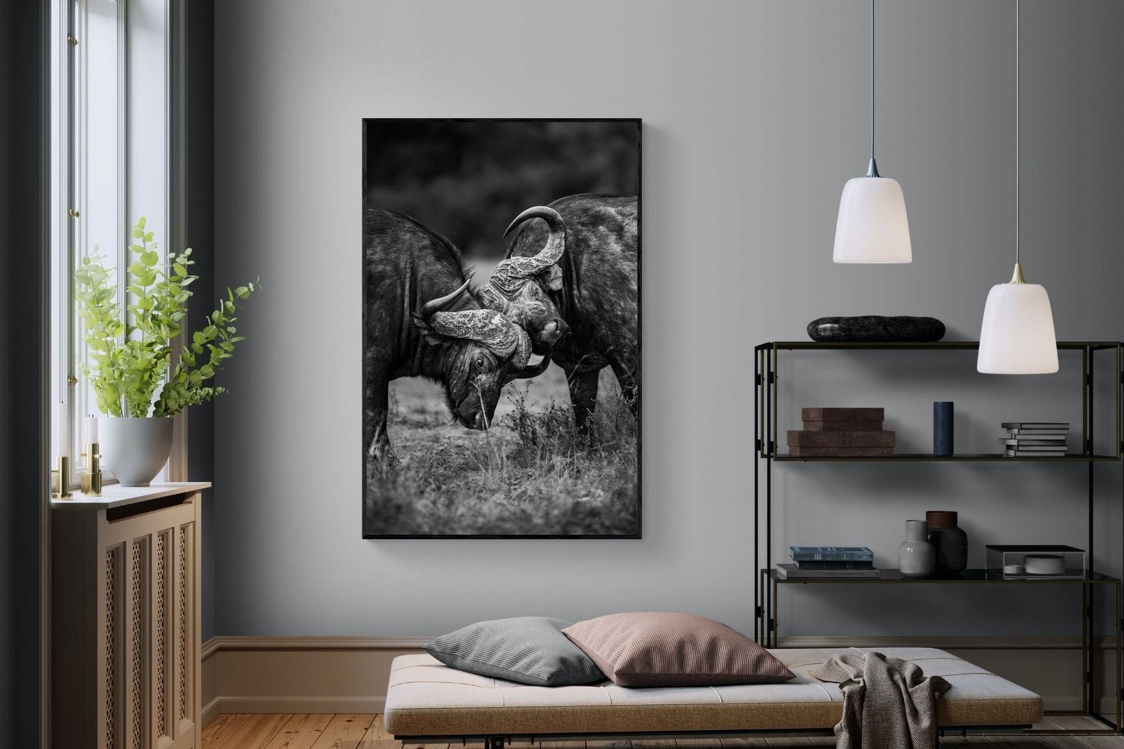 Sparring-Wall_Art-120 x 180cm-Mounted Canvas-Black-Pixalot