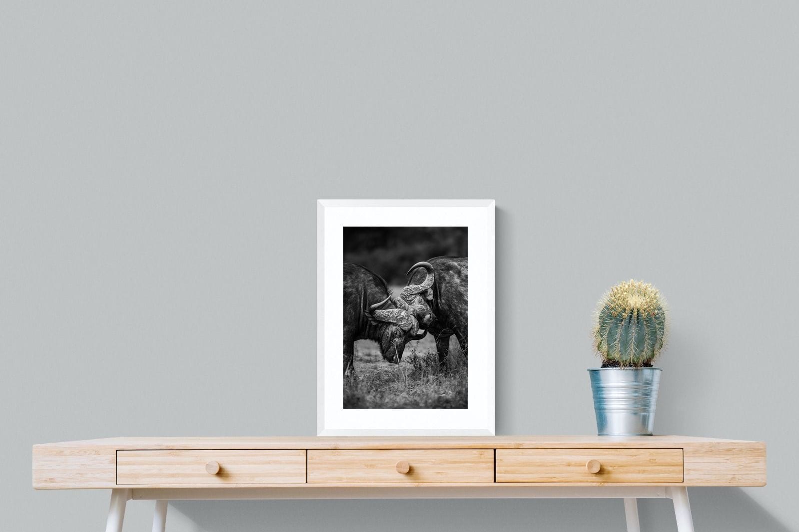 Sparring-Wall_Art-45 x 60cm-Framed Print-White-Pixalot