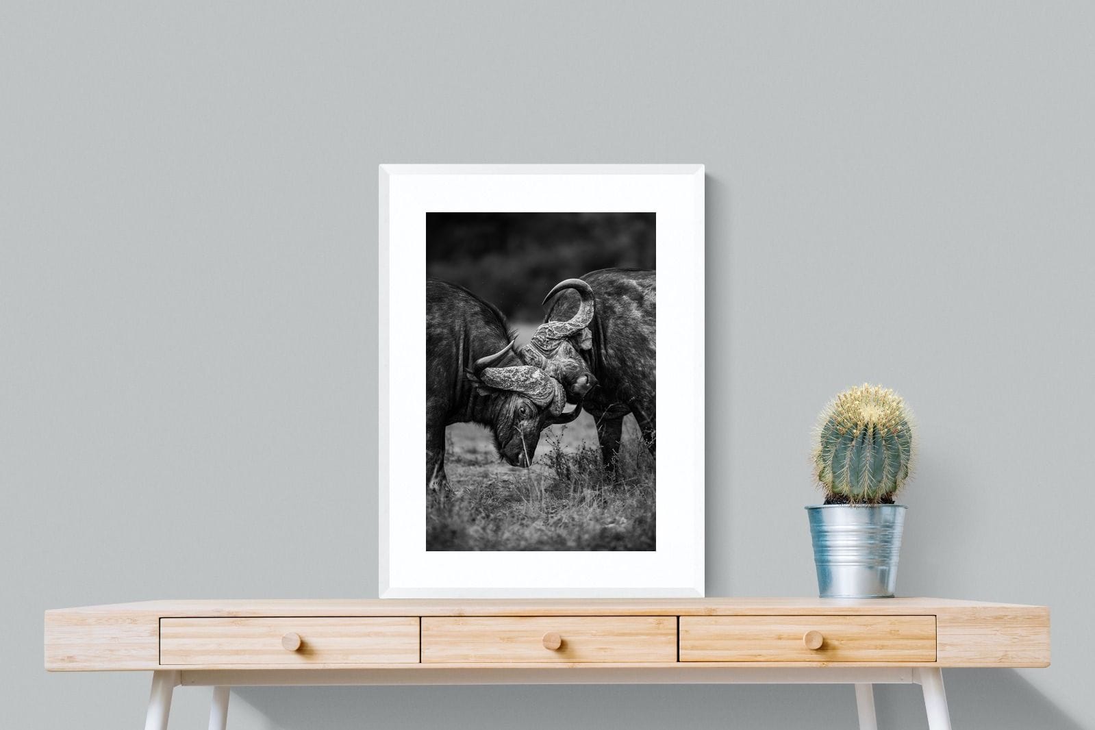 Sparring-Wall_Art-60 x 80cm-Framed Print-White-Pixalot