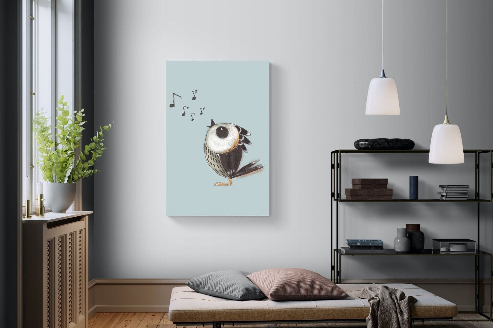 Sparrow Song-Wall_Art-100 x 150cm-Mounted Canvas-No Frame-Pixalot