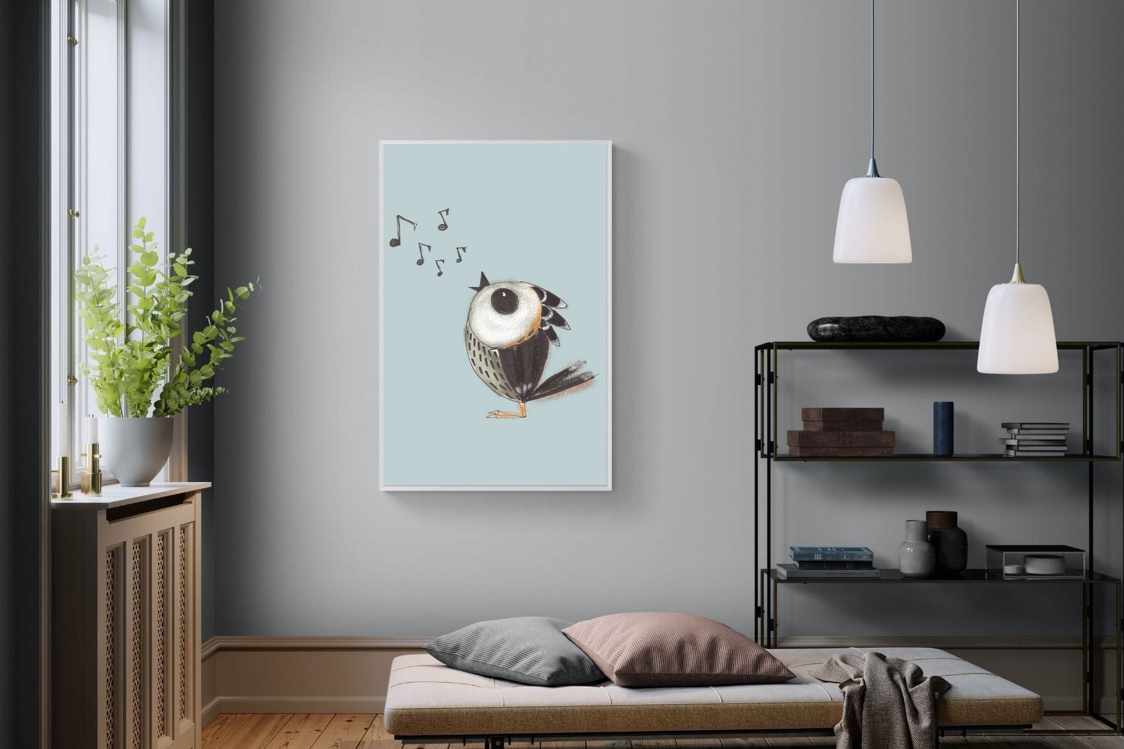 Sparrow Song-Wall_Art-100 x 150cm-Mounted Canvas-White-Pixalot