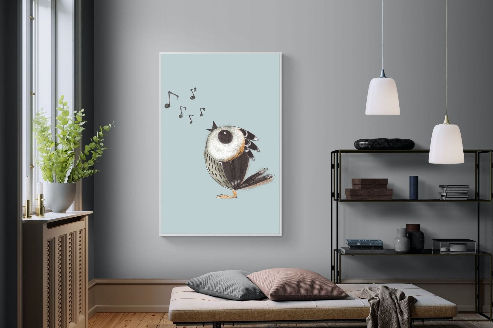 Sparrow Song-Wall_Art-120 x 180cm-Mounted Canvas-White-Pixalot