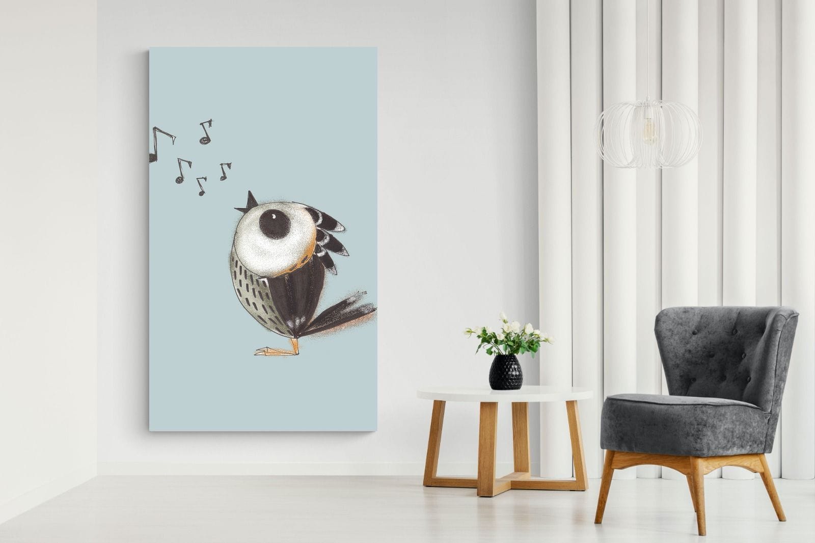 Sparrow Song-Wall_Art-130 x 220cm-Mounted Canvas-No Frame-Pixalot
