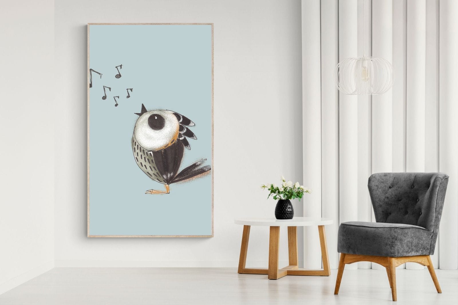 Sparrow Song-Wall_Art-130 x 220cm-Mounted Canvas-Wood-Pixalot