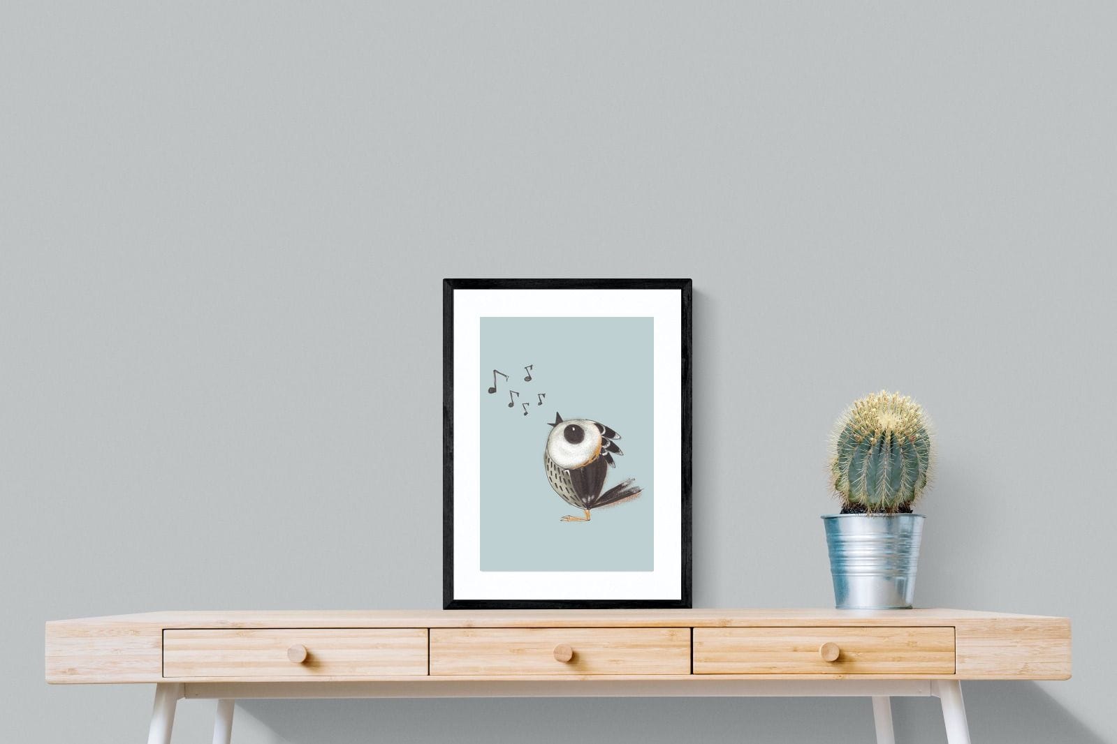 Sparrow Song-Wall_Art-45 x 60cm-Framed Print-Black-Pixalot
