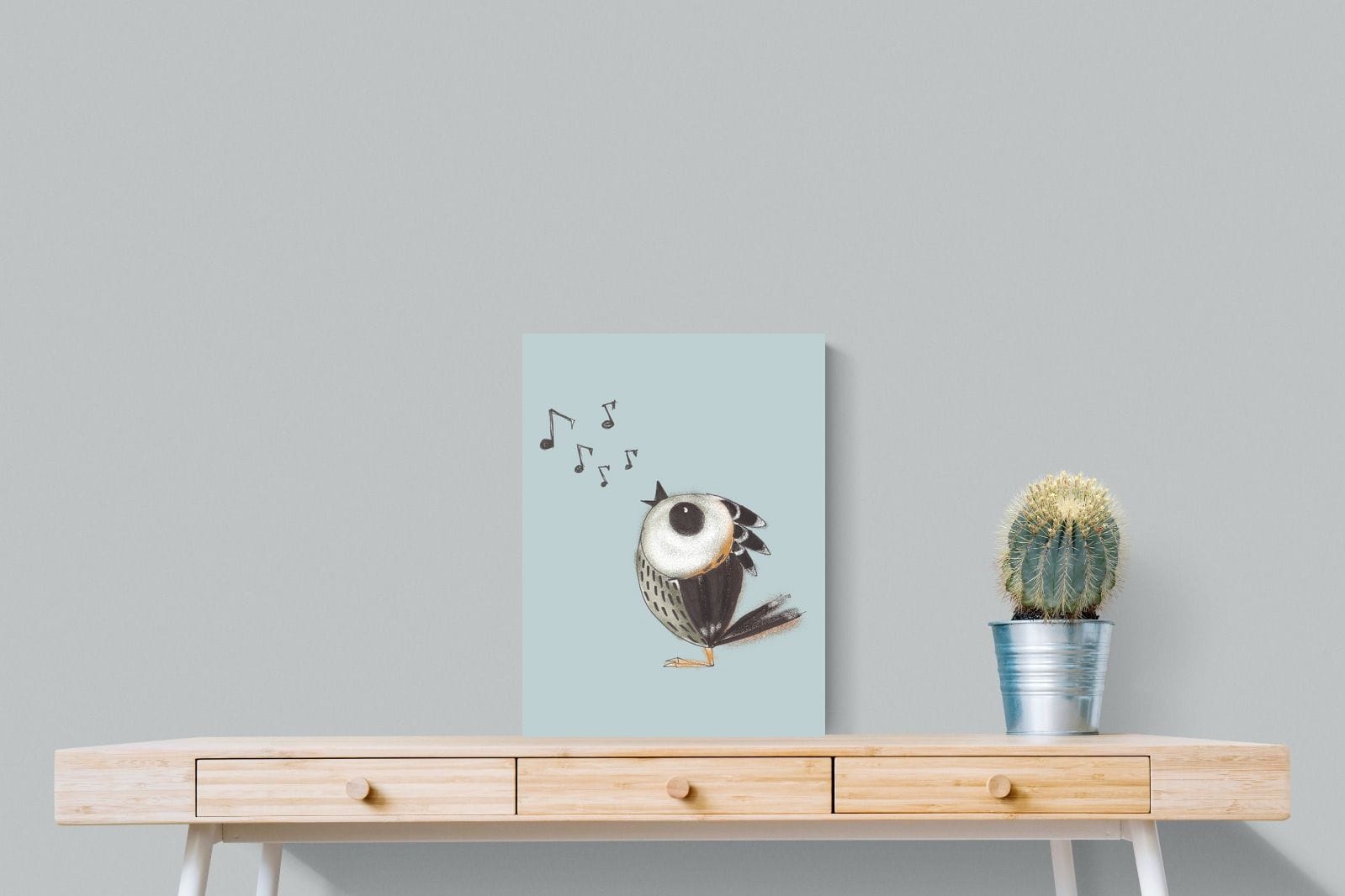 Sparrow Song-Wall_Art-45 x 60cm-Mounted Canvas-No Frame-Pixalot