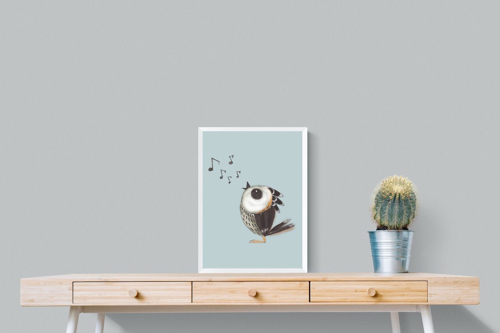 Sparrow Song-Wall_Art-45 x 60cm-Mounted Canvas-White-Pixalot
