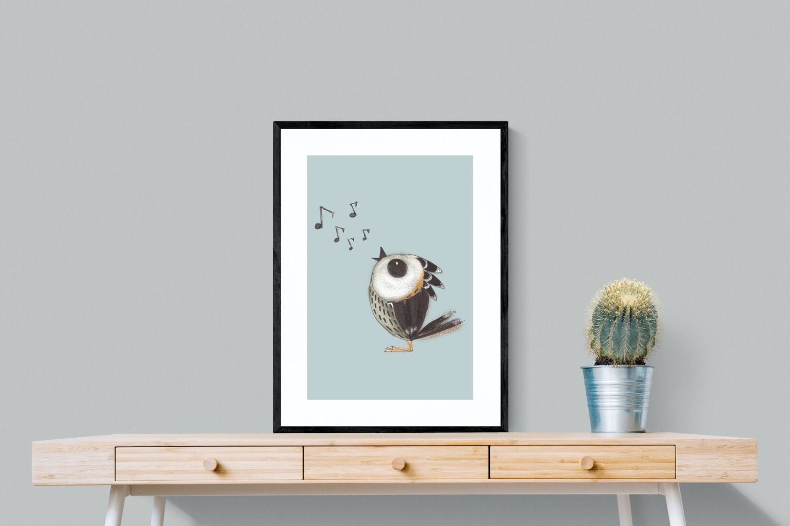 Sparrow Song-Wall_Art-60 x 80cm-Framed Print-Black-Pixalot