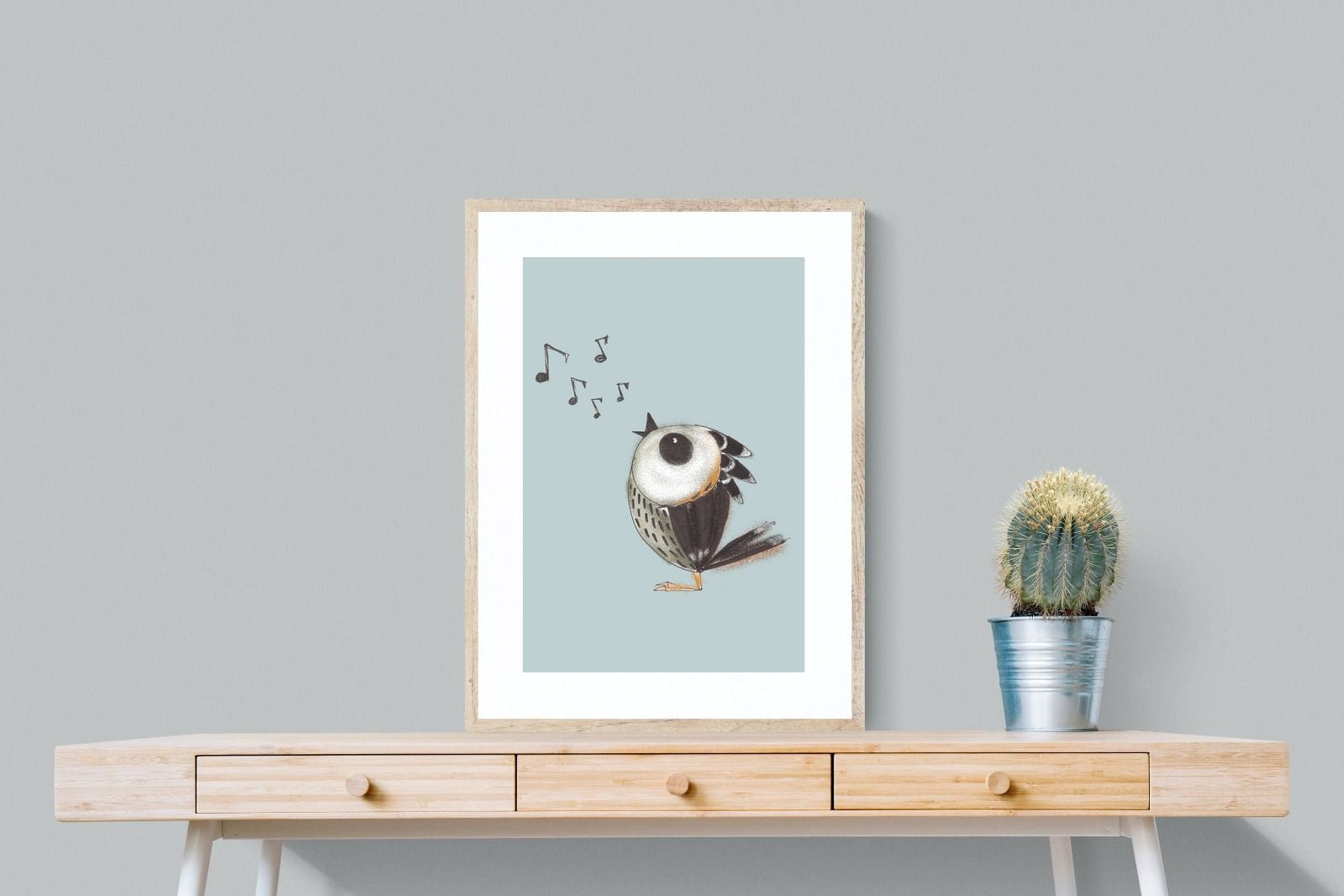 Sparrow Song-Wall_Art-60 x 80cm-Framed Print-Wood-Pixalot