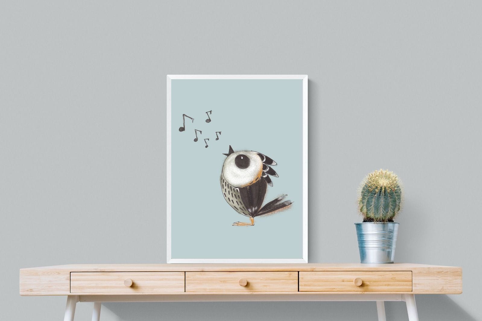 Sparrow Song-Wall_Art-60 x 80cm-Mounted Canvas-White-Pixalot
