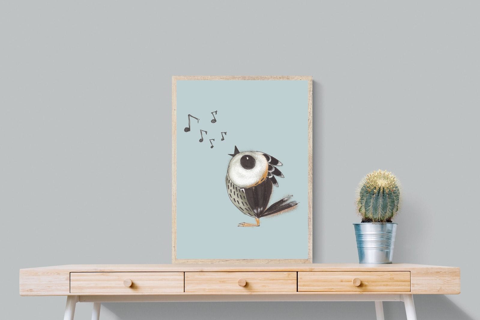 Sparrow Song-Wall_Art-60 x 80cm-Mounted Canvas-Wood-Pixalot