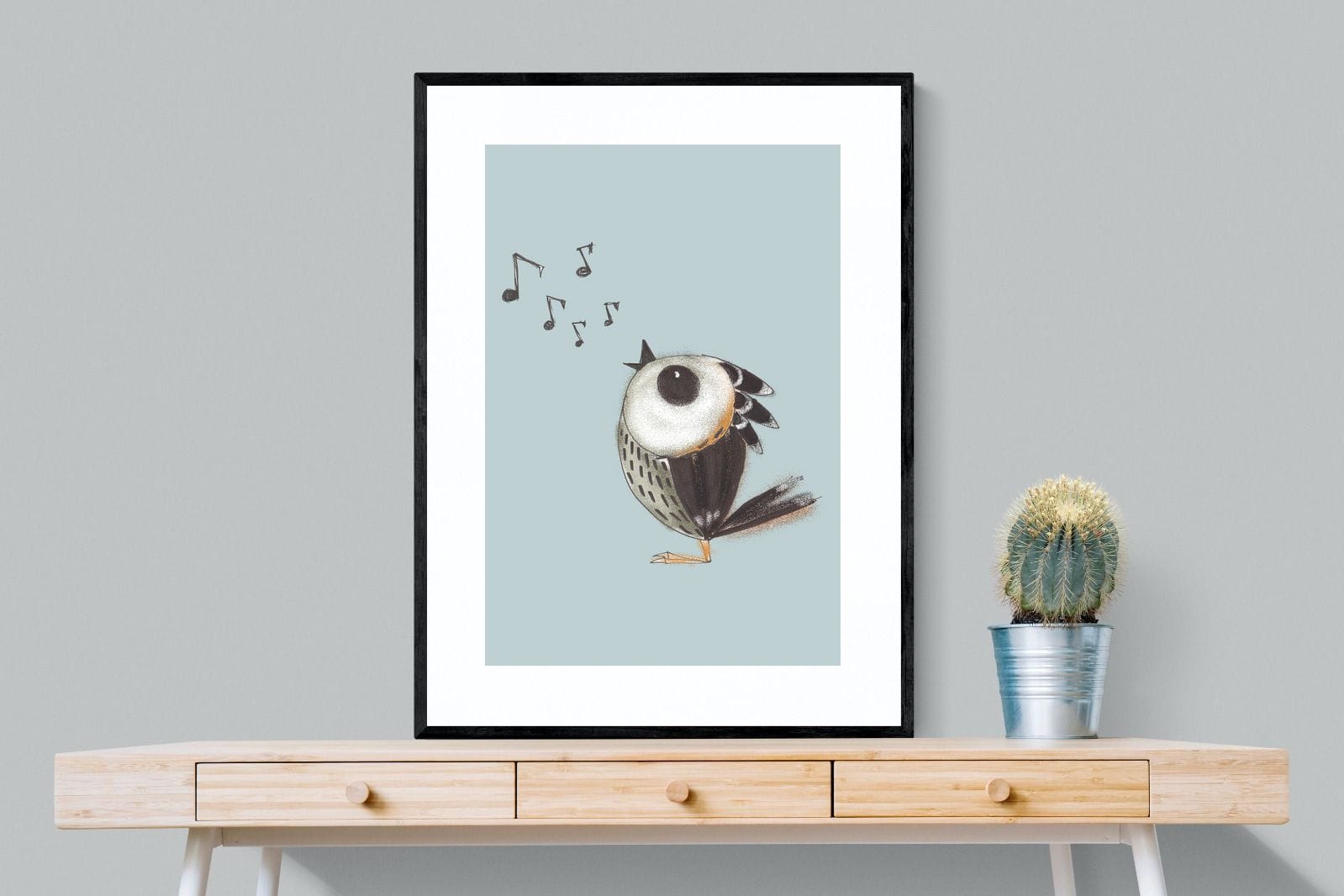 Sparrow Song-Wall_Art-75 x 100cm-Framed Print-Black-Pixalot