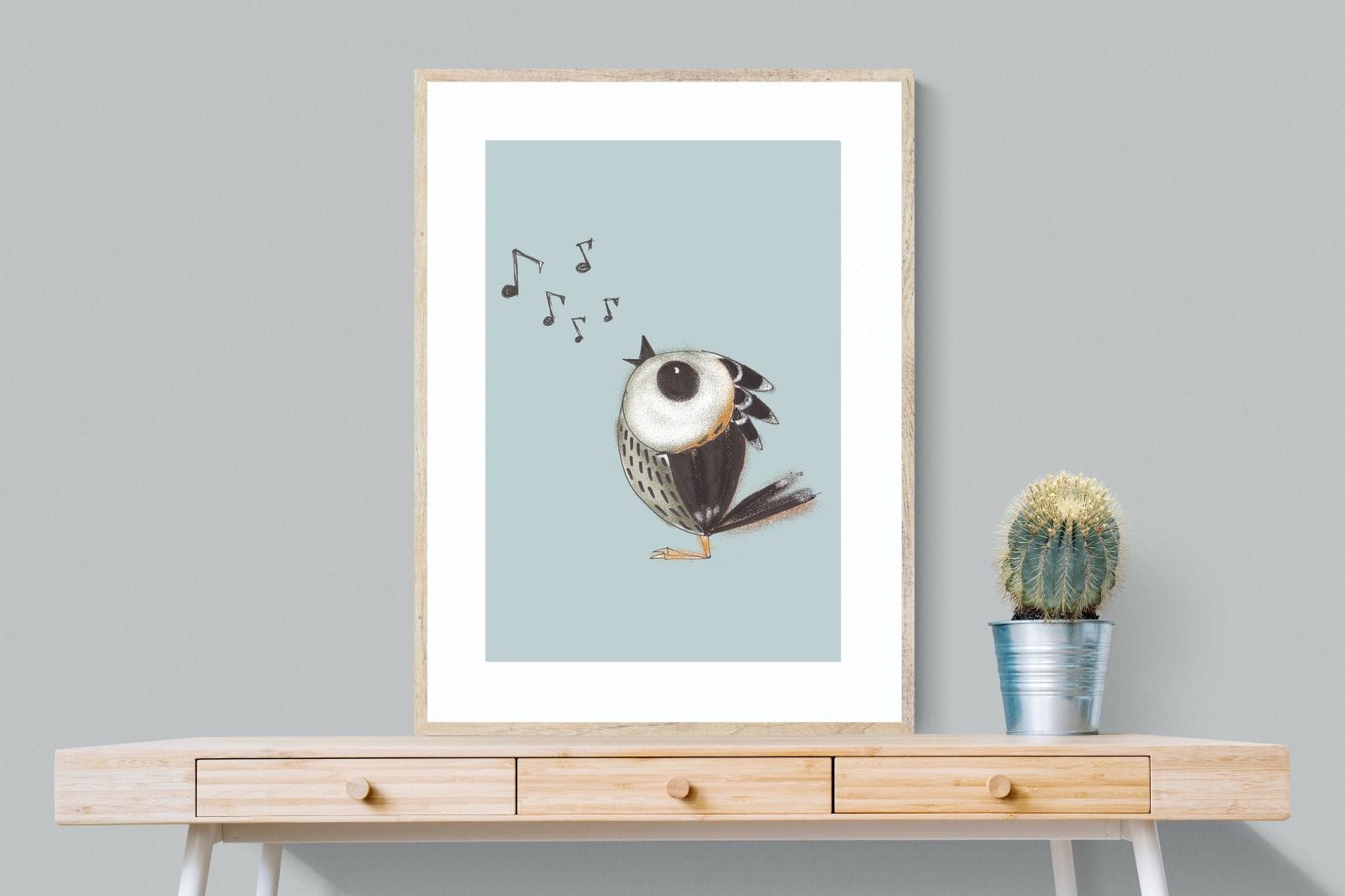 Sparrow Song-Wall_Art-75 x 100cm-Framed Print-Wood-Pixalot
