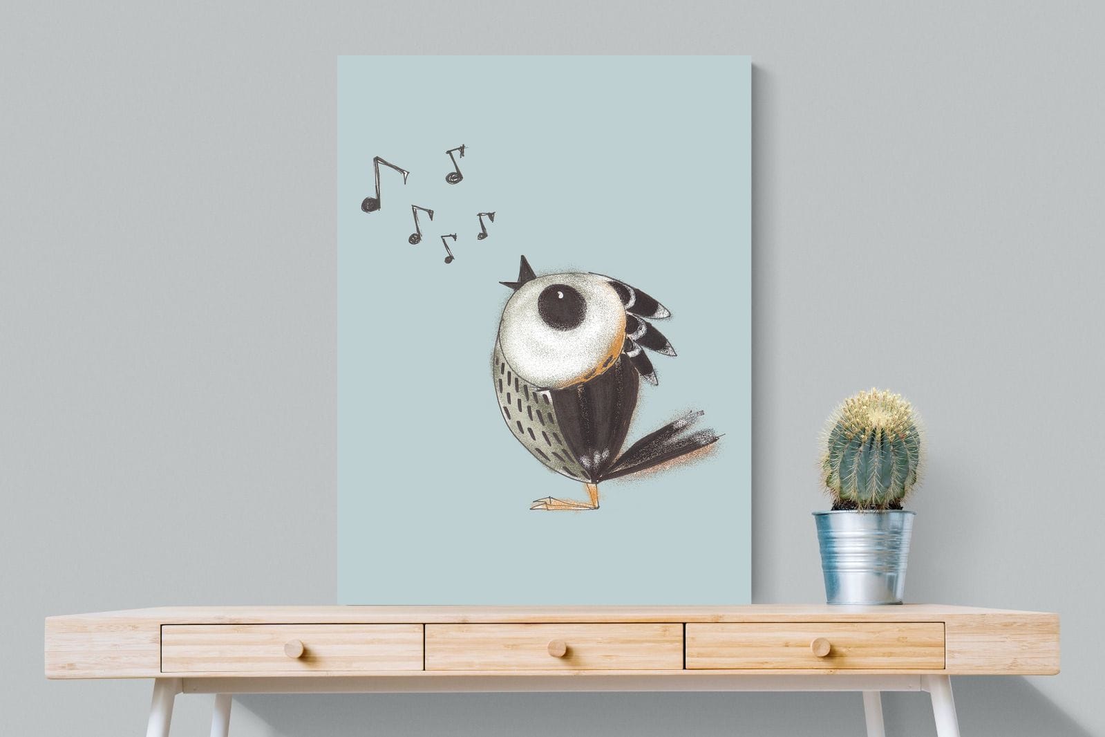 Sparrow Song-Wall_Art-75 x 100cm-Mounted Canvas-No Frame-Pixalot