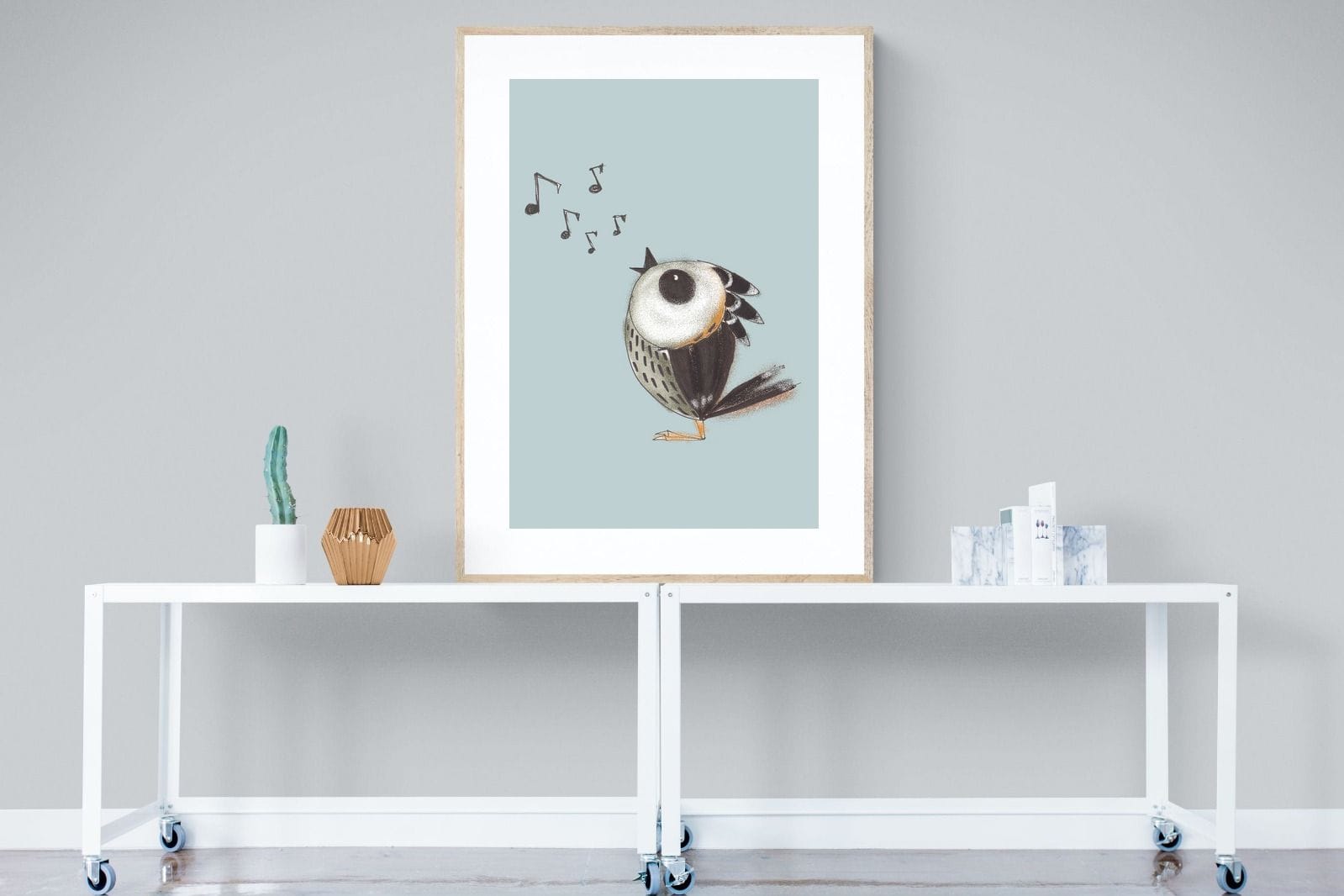 Sparrow Song-Wall_Art-90 x 120cm-Framed Print-Wood-Pixalot