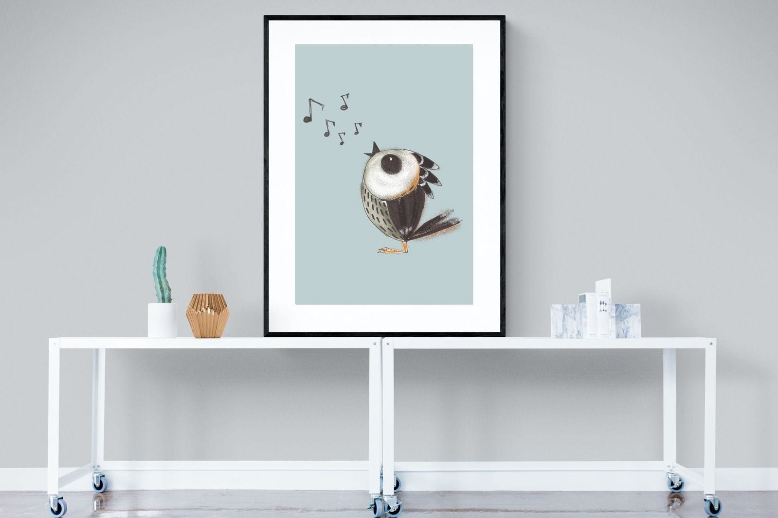 Sparrow Song-Wall_Art-90 x 120cm-Framed Print-Black-Pixalot