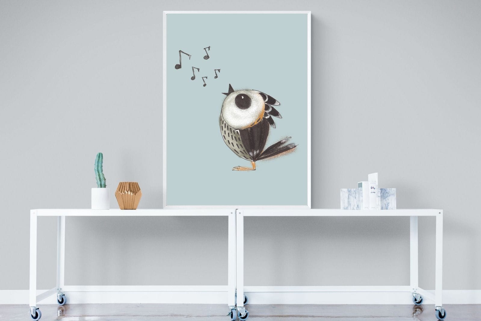 Sparrow Song-Wall_Art-90 x 120cm-Mounted Canvas-White-Pixalot