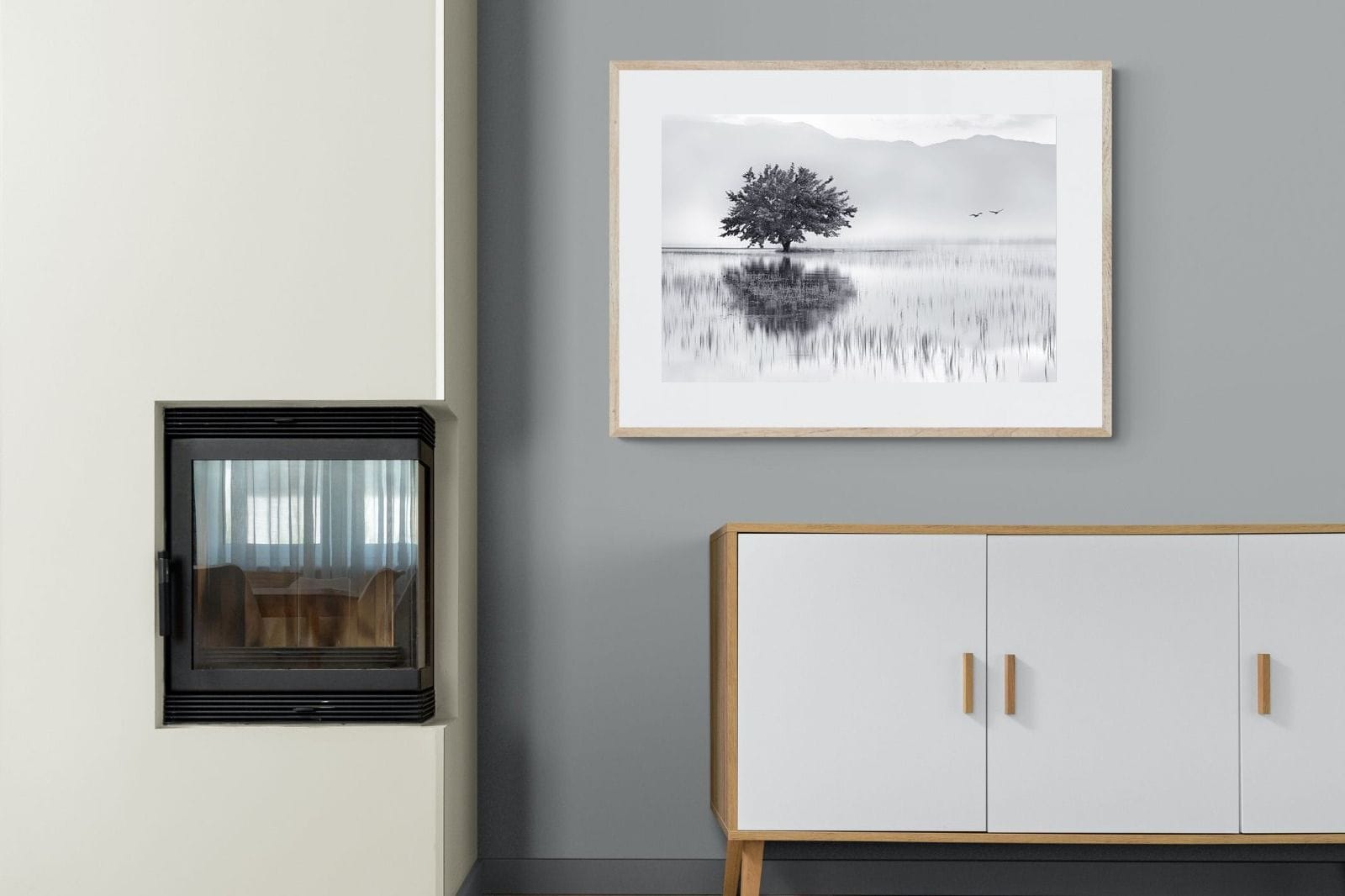 Spring Mirror-Wall_Art-100 x 75cm-Framed Print-Wood-Pixalot
