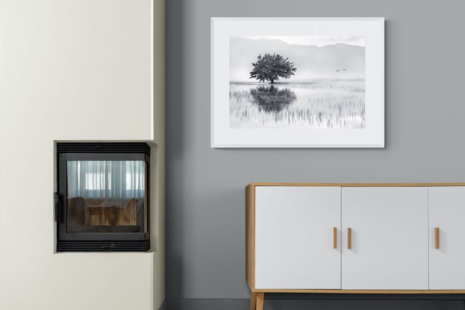 Spring Mirror-Wall_Art-100 x 75cm-Framed Print-White-Pixalot