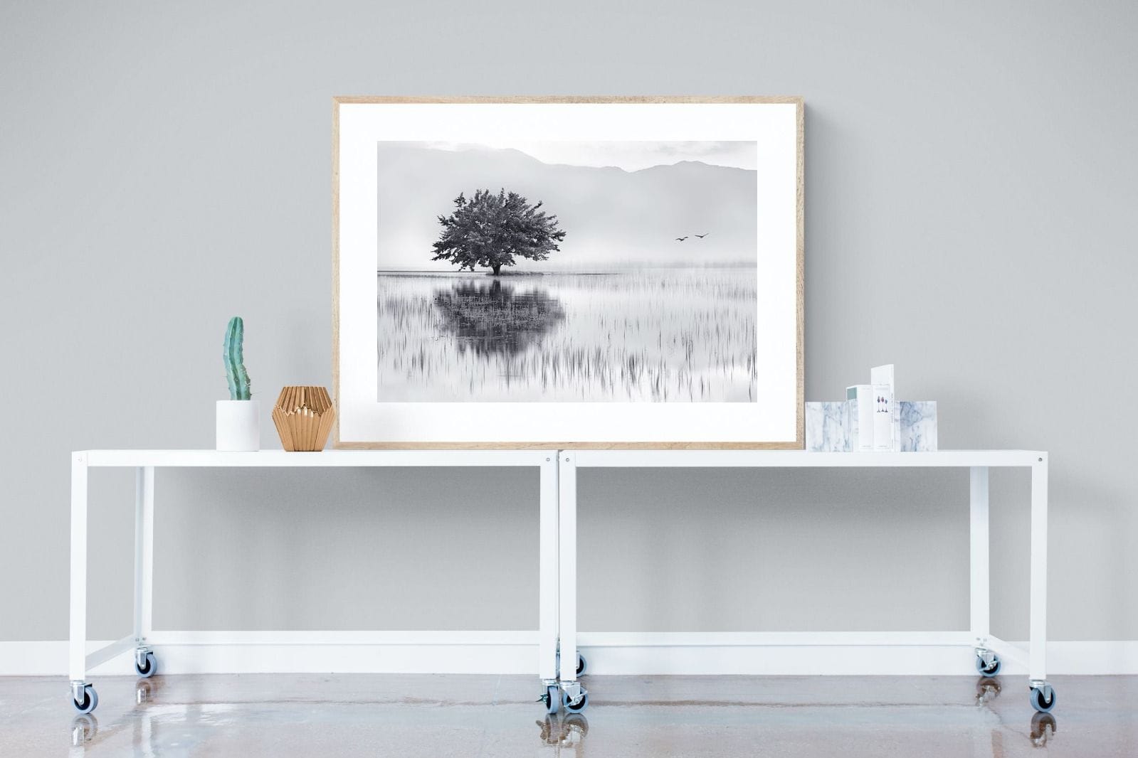 Spring Mirror-Wall_Art-120 x 90cm-Framed Print-Wood-Pixalot