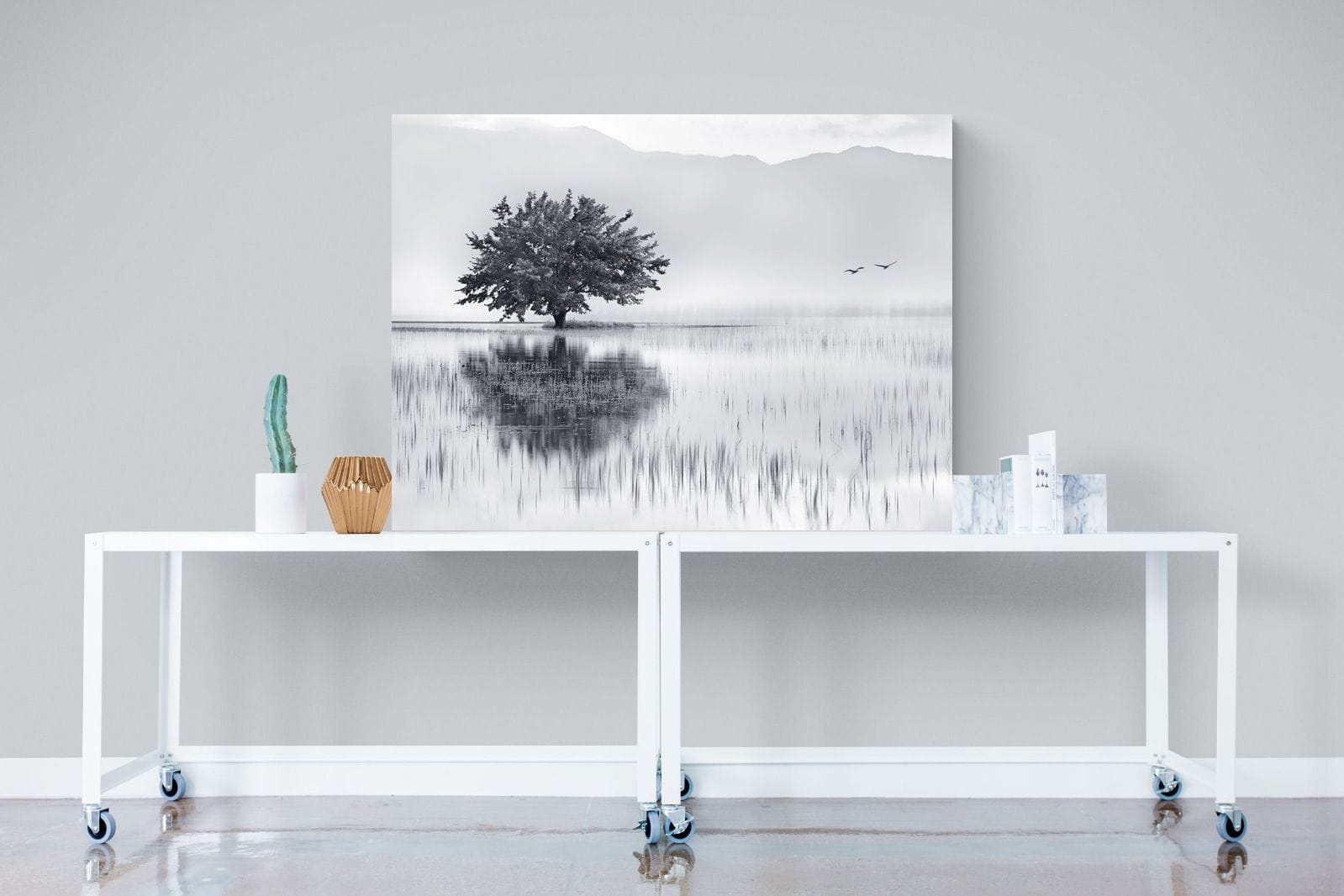 Spring Mirror-Wall_Art-120 x 90cm-Mounted Canvas-No Frame-Pixalot
