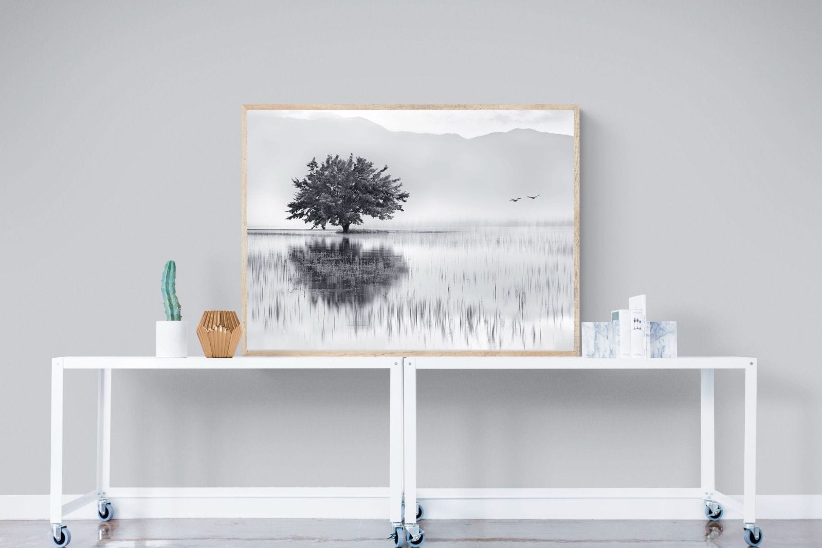 Spring Mirror-Wall_Art-120 x 90cm-Mounted Canvas-Wood-Pixalot
