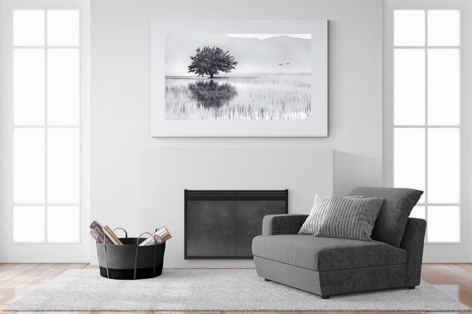Spring Mirror-Wall_Art-150 x 100cm-Framed Print-White-Pixalot