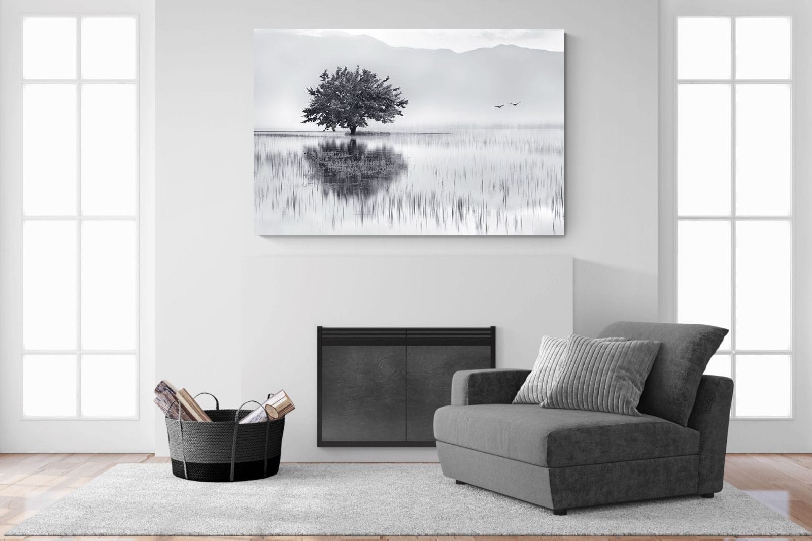 Spring Mirror-Wall_Art-150 x 100cm-Mounted Canvas-No Frame-Pixalot