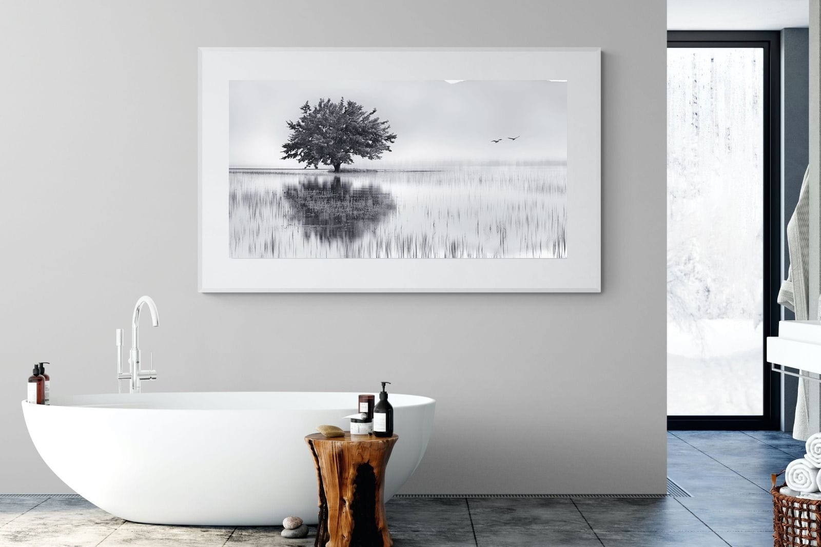 Spring Mirror-Wall_Art-180 x 110cm-Framed Print-White-Pixalot